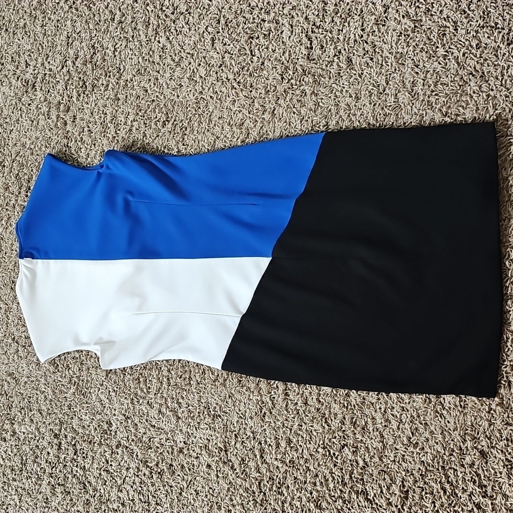 Calvin Klein Colorblock Dress Sheath Vneck 10 - Picture 6 of 6